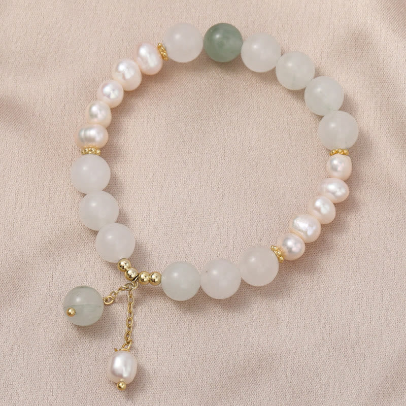 Nimara Ritual Tianshan Jade Pearl Abundance Bracelet