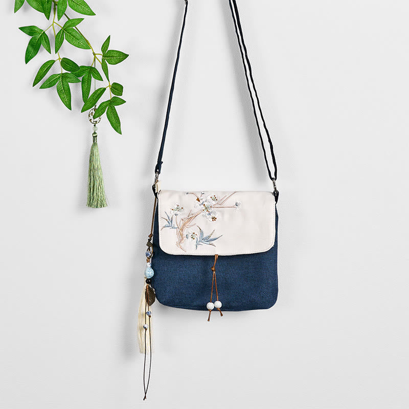 Nimara Ritual Handmade Embroidered Large Capacity Polyester Canvas Backpack