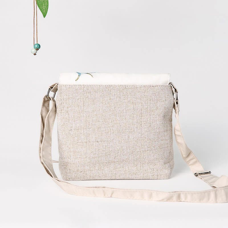 Nimara Ritual Handmade Magnolia Embroidered Large Capacity Polyester Canvas Backpack