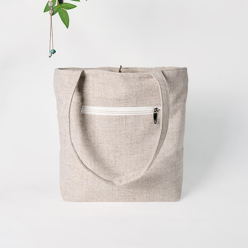 Nimara Ritual Magnolia Embroidery Canvas Polyester Shoulder Bag