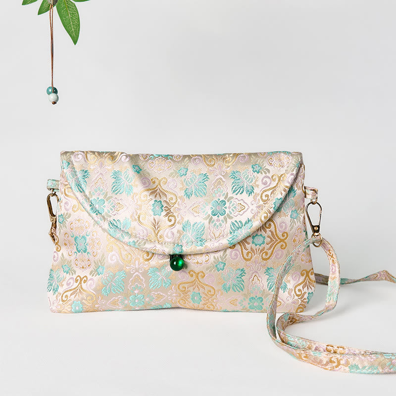 Nimara Ritual Retro Flowers Pattern Polyester Cotton Embroidery Crossbody Bag Hangbags