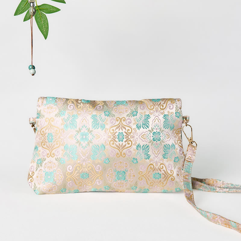 Nimara Ritual Retro Flowers Pattern Polyester Cotton Embroidery Crossbody Bag Hangbags