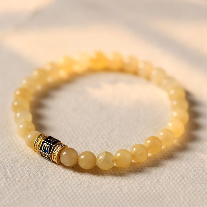 Nimara Ritual Topaz Beads Om Mani Padme Hum Fortune Bracelet