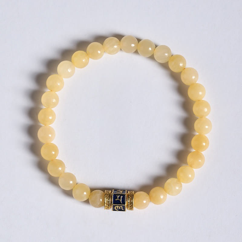 Nimara Ritual Topaz Beads Om Mani Padme Hum Fortune Bracelet