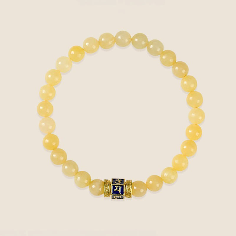 Nimara Ritual Topaz Beads Om Mani Padme Hum Fortune Bracelet