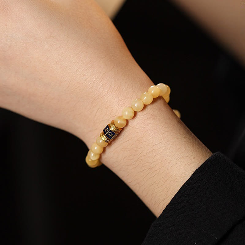 Nimara Ritual Topaz Beads Om Mani Padme Hum Fortune Bracelet