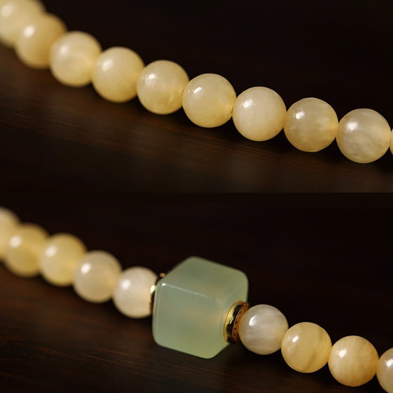 Nimara Ritual Topaz Beads Jade Cube Double Circle Wealth Bracelet