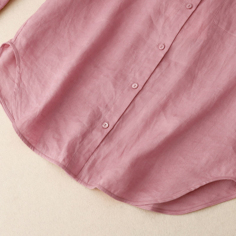 Nimara Ritual Summer 2pcs Plain Long Sleeve Shirt Top Shorts Meditation Clothing Women's Set With Pockets