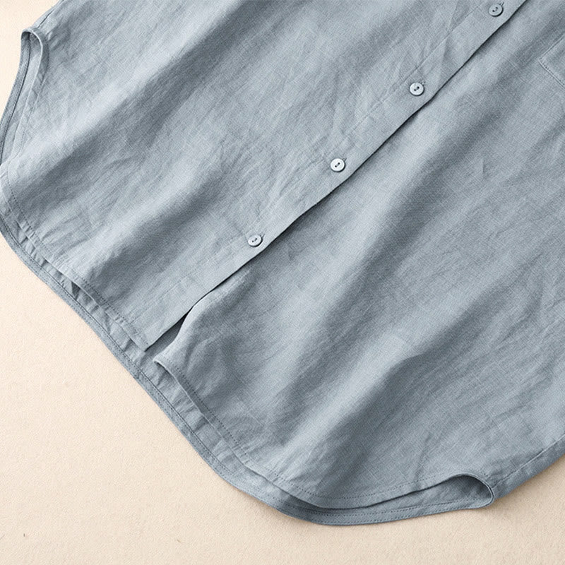 Nimara Ritual Summer 2pcs Plain Long Sleeve Shirt Top Shorts Meditation Clothing Women's Set With Pockets