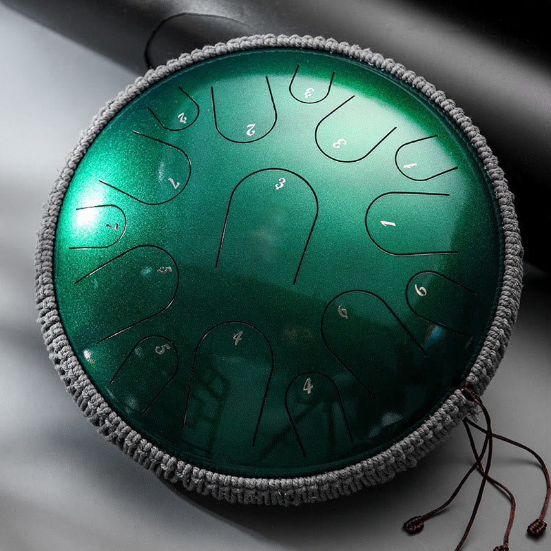 Nimara Ritual Steel Tongue Drum Sound Healing Mindfulness Meditation Drum Kit 15 Note 14 Inch Percussion Instrument