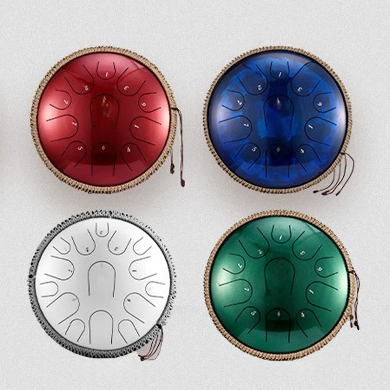 Nimara Ritual Steel Tongue Drum Sound Healing Mindfulness Meditation Drum Kit 15 Note 14 Inch Percussion Instrument