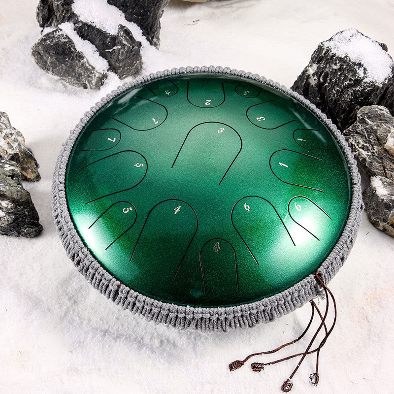 Nimara Ritual Steel Tongue Drum Sound Healing Mindfulness Meditation Drum Kit 15 Note 14 Inch Percussion Instrument