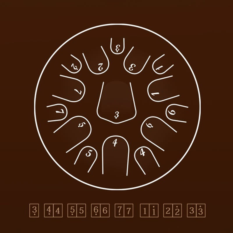 Nimara Ritual Steel Tongue Drum Sound Healing Meditation Drum Kit 13 Note 12 Inch Percussion Instrument