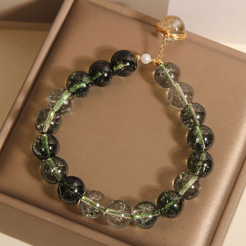 Nimara Ritual Natural Green Phantom Crystal Lucky Bracelet