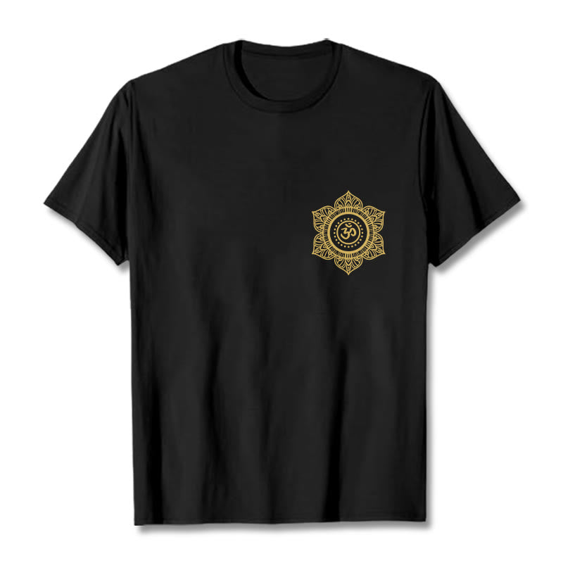 Nimara Ritual Golden Mandala OM Pattern Tee T-shirt