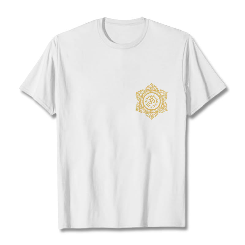 Nimara Ritual Golden Mandala OM Pattern Tee T-shirt