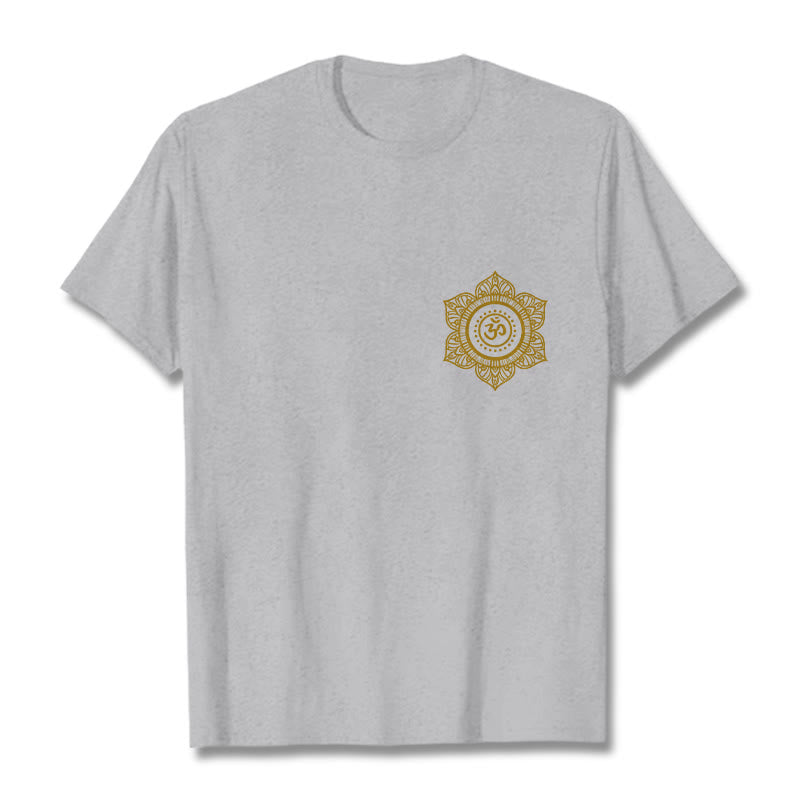 Nimara Ritual Golden Mandala OM Pattern Tee T-shirt