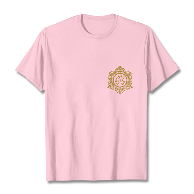 Nimara Ritual Golden Mandala OM Pattern Tee T-shirt