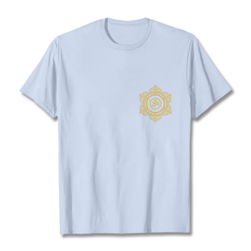 Nimara Ritual Golden Mandala OM Pattern Tee T-shirt