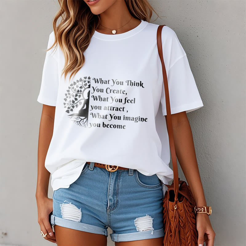 Nimara Ritual Half-meditation Buddha Tree Tee T-shirt