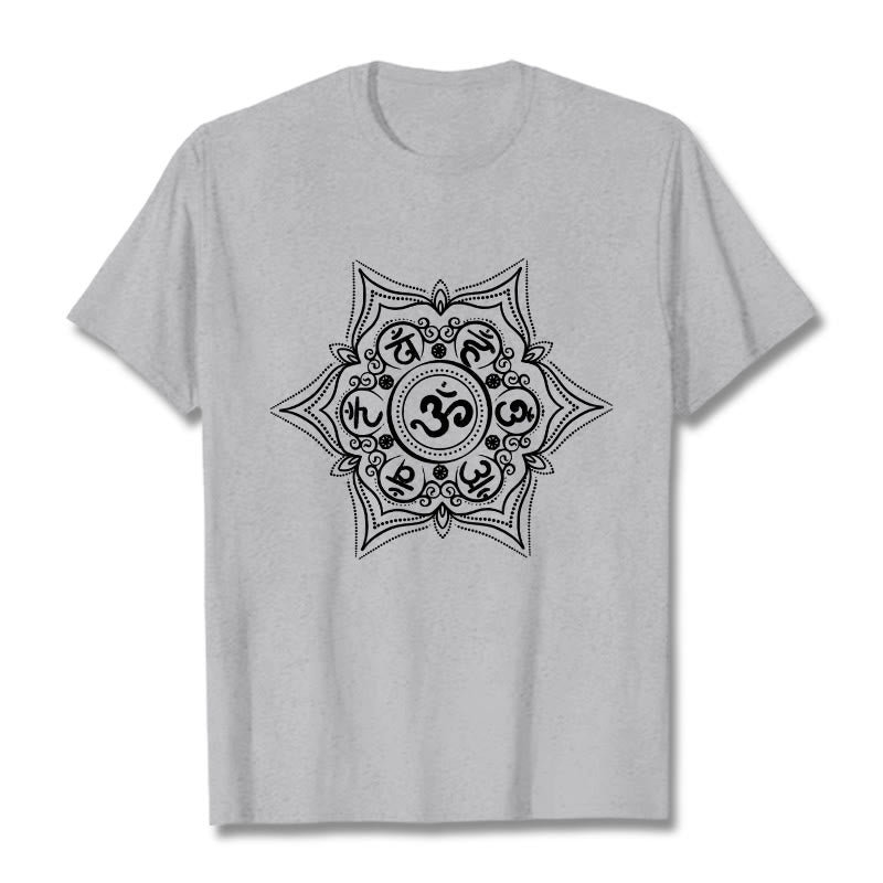 Nimara Ritual Mandala Om Mani Padme Hum Tee T-shirt