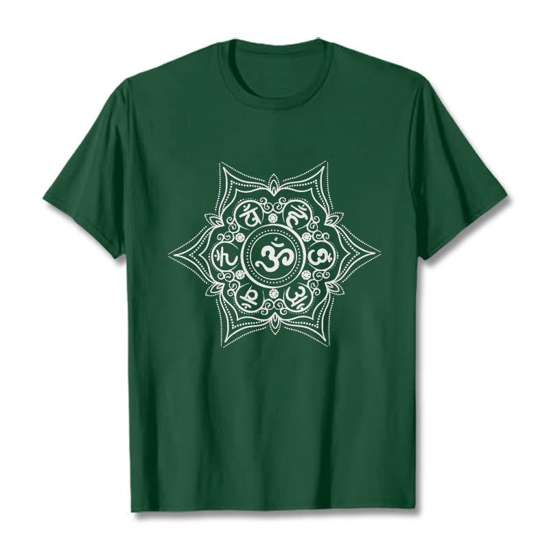 Nimara Ritual Mandala Om Mani Padme Hum Tee T-shirt
