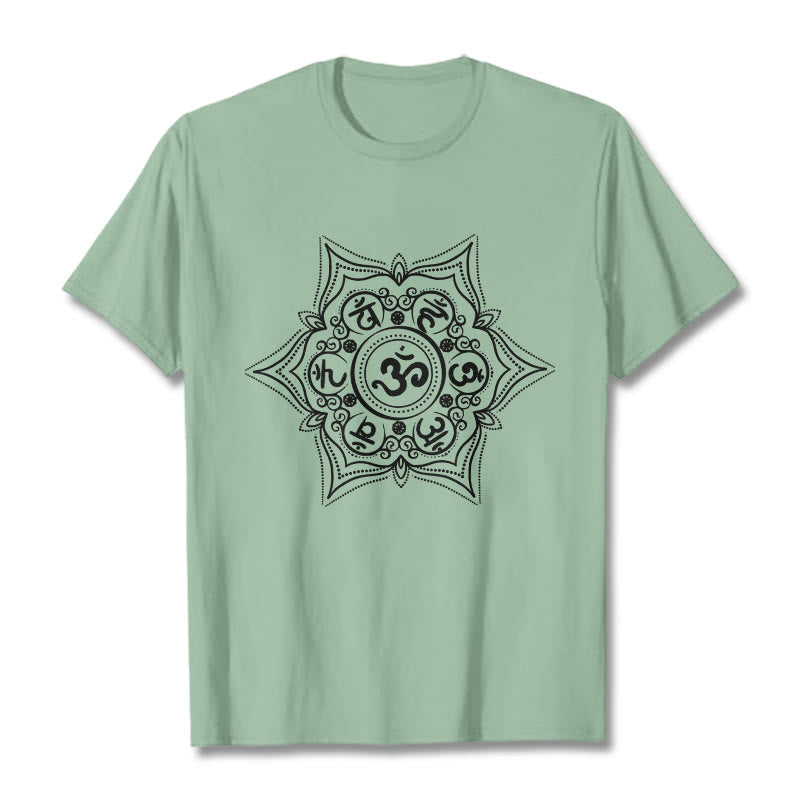 Nimara Ritual Mandala Om Mani Padme Hum Tee T-shirt