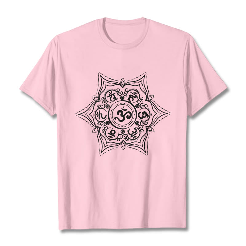 Nimara Ritual Mandala Om Mani Padme Hum Tee T-shirt