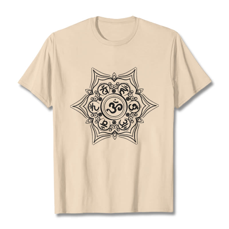 Nimara Ritual Mandala Om Mani Padme Hum Tee T-shirt