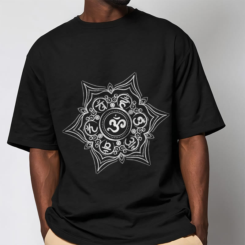 Nimara Ritual Mandala Om Mani Padme Hum Tee T-shirt