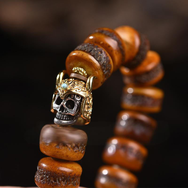 Nimara Ritual Vintage Tibetan Bone Beads Skull Balance Bracelet