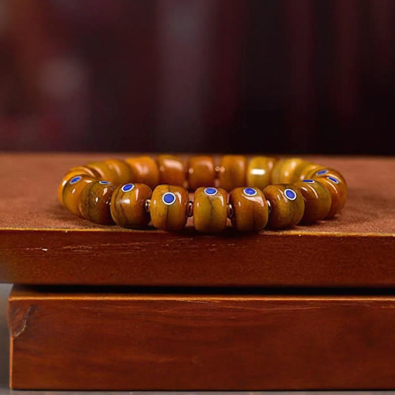 Nimara Ritual Vintage Tibetan Bone Beads Braided Rope Positive Balance Bracelet