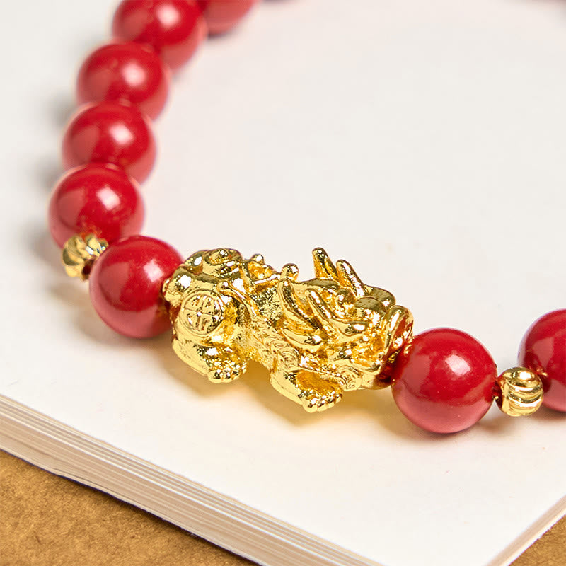 Nimara Ritual Cinnabar PiXiu Calm Blessing Bracelet