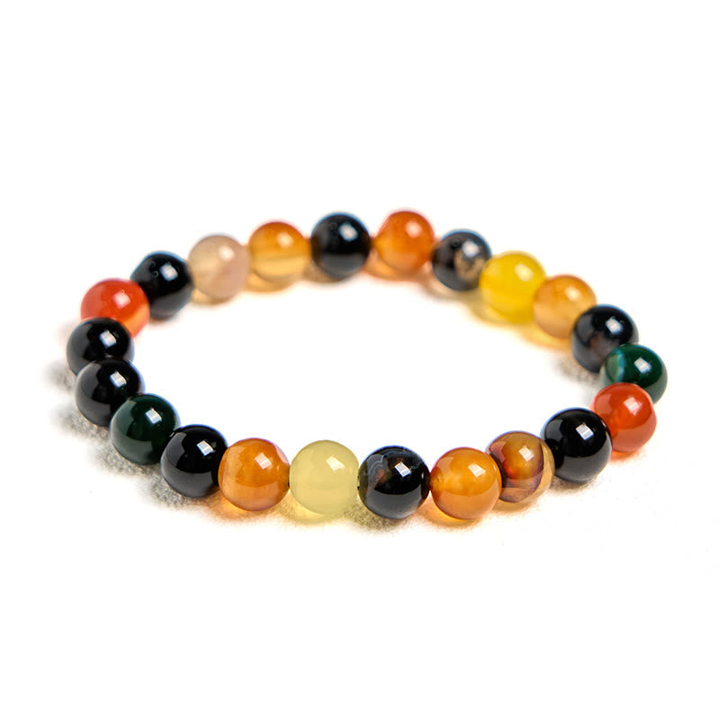 Nimara Ritual Natural Colorful Chalcedony Agate Harmony Bracelet