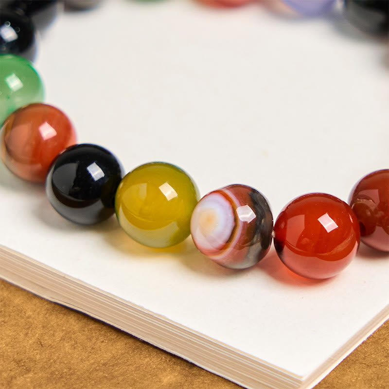Nimara Ritual Natural Colorful Chalcedony Agate Harmony Bracelet