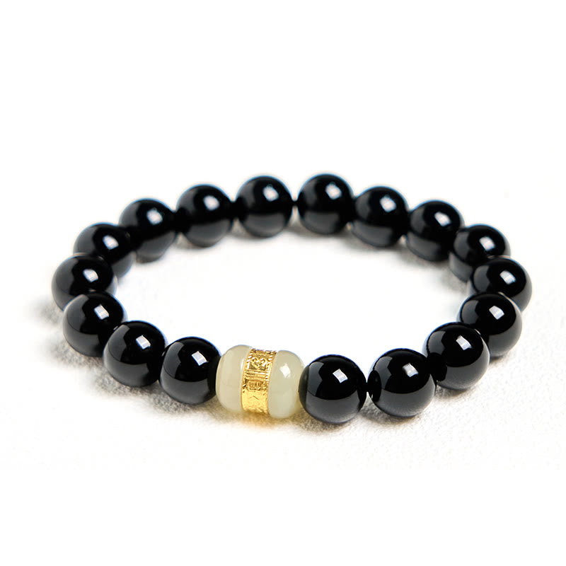 Nimara Ritual Natural Black Onyx Jade Support Bracelet