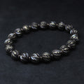 Nimara Ritual Vintage Distressed Knife Carving Pattern Copper Brass Beads Wealth Bracelet