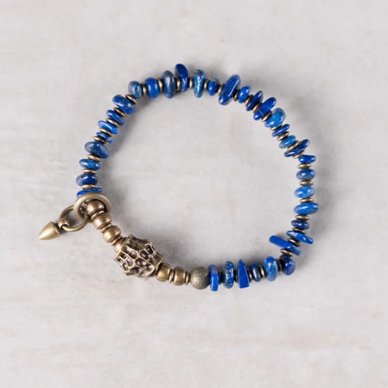 Nimara Ritual Vintage Irregular Shape Design Lazurite Positive Bracelet