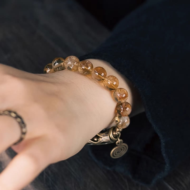 Nimara Ritual Daily Retro 10mm Citrine Beads Protection Bracelet