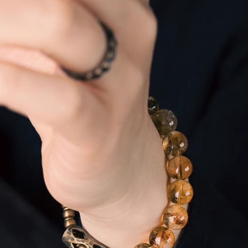 Nimara Ritual Daily Retro 10mm Citrine Beads Protection Bracelet