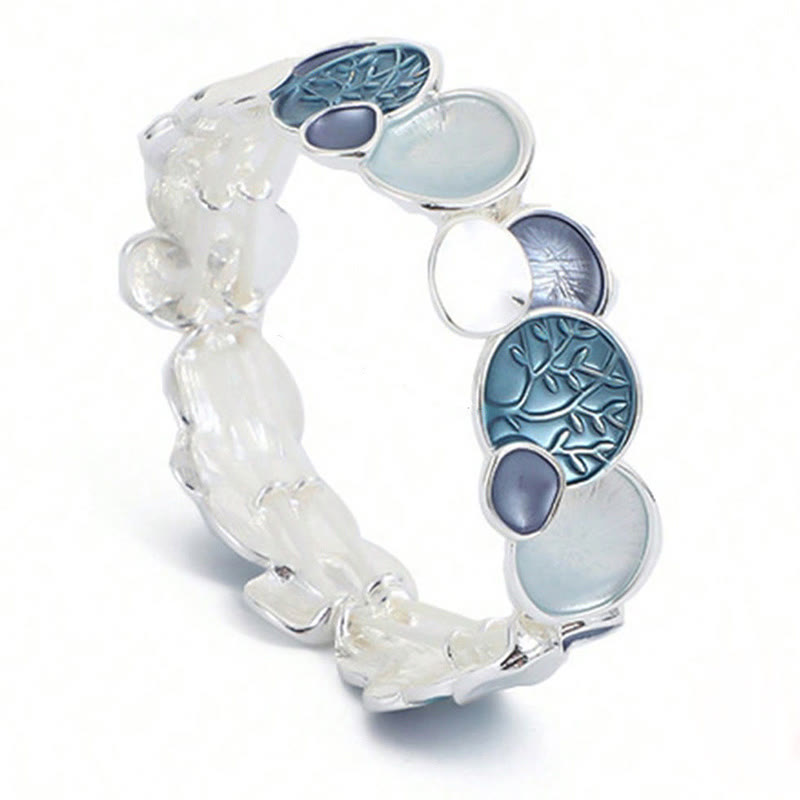 Nimara Ritual The Tree Of Life Round Pattern Unity Alloy Elastic Bracelet Bangle