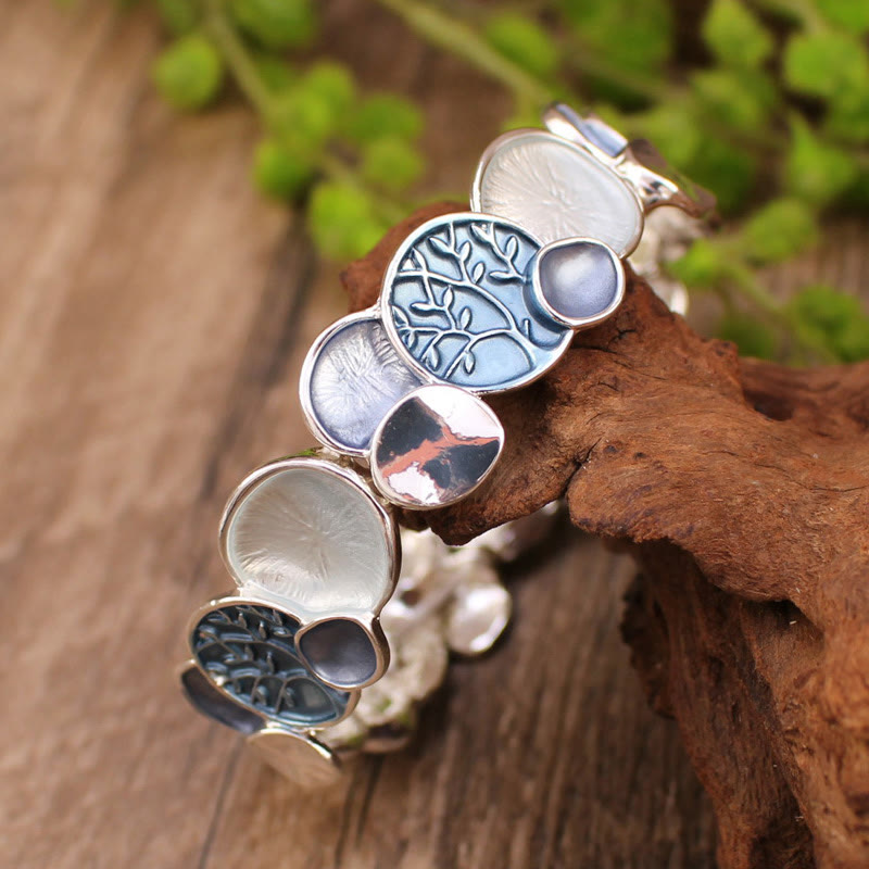 Nimara Ritual The Tree Of Life Round Pattern Unity Alloy Elastic Bracelet Bangle
