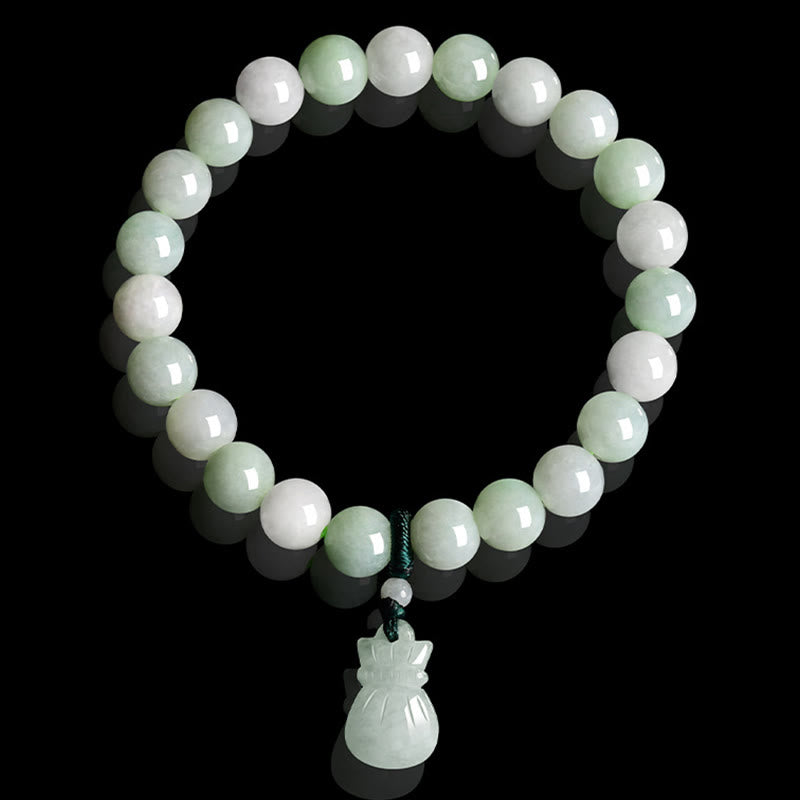 Nimara Ritual Natural Jade Money Bag Charm Luck Bracelet