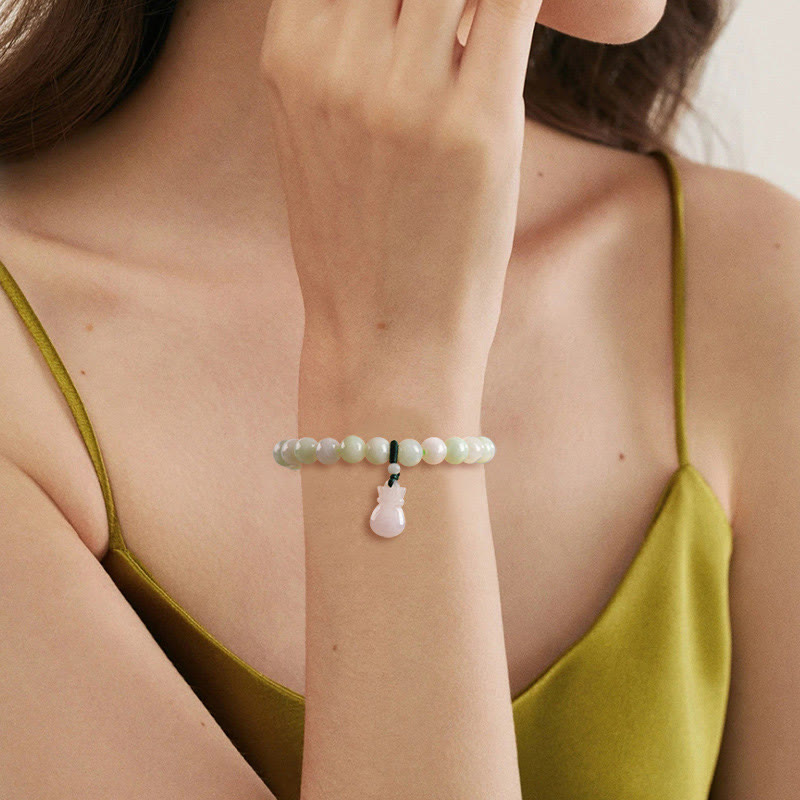 Nimara Ritual Natural Jade Money Bag Charm Luck Bracelet