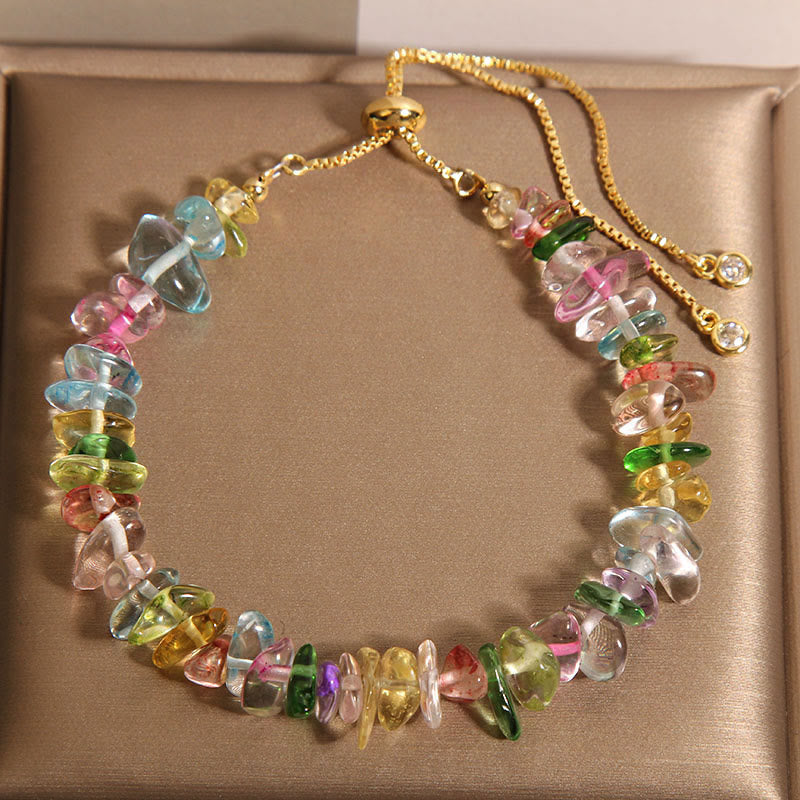 Nimara Ritual Various Gravel Crystals White Crystal Blue Crystal Protection Bracelet