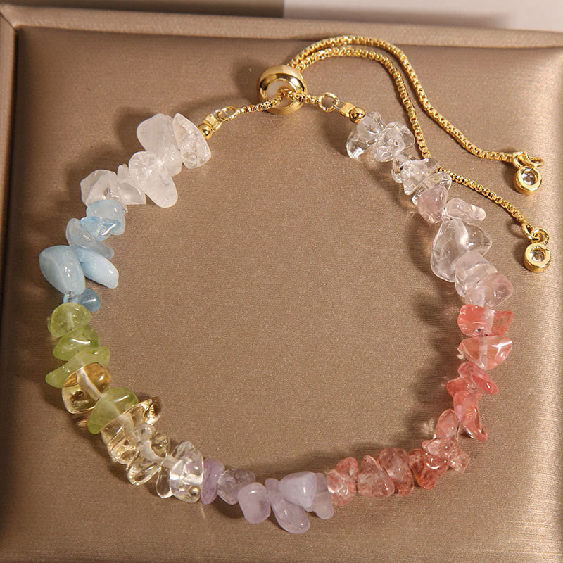 Nimara Ritual Various Gravel Crystals White Crystal Blue Crystal Protection Bracelet