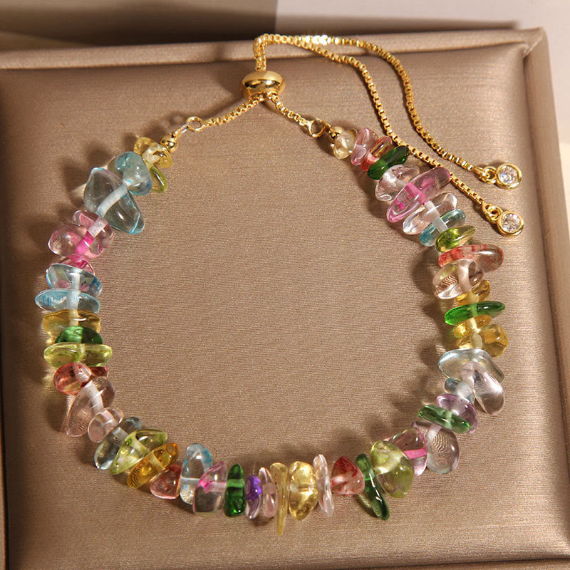 Nimara Ritual Various Gravel Crystals White Crystal Blue Crystal Protection Bracelet