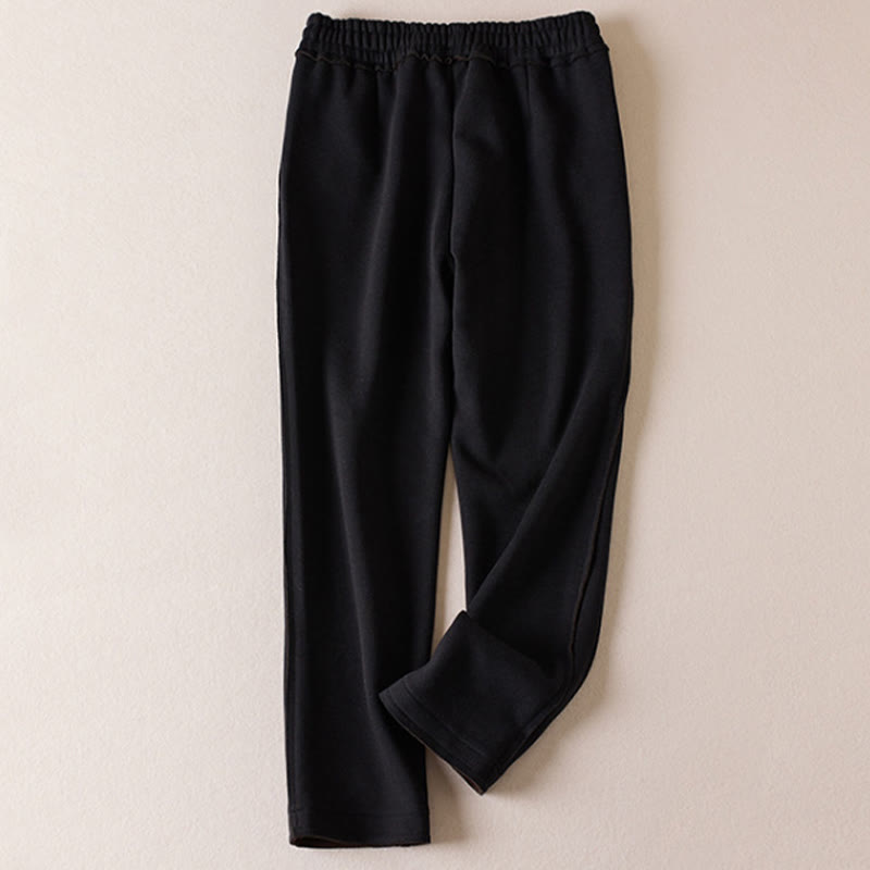 Nimara Ritual Casual Colorblock Drawstring Women's Cotton Wide Leg Pants With Pockets
