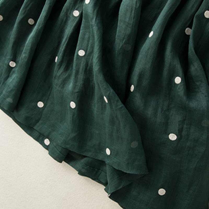 Nimara Ritual Artistic Vintage Dot Pattern Women's Pleated Skirt