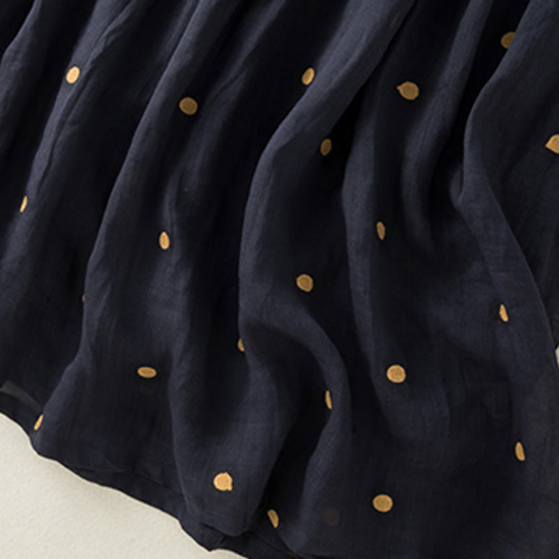Nimara Ritual Artistic Vintage Dot Pattern Women's Pleated Skirt